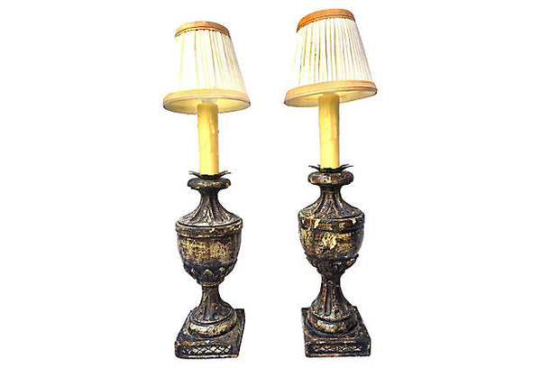 18th-Century Italian Carved & Silver-gilt Wood Fragment Lamps – Antiques on  Jackson